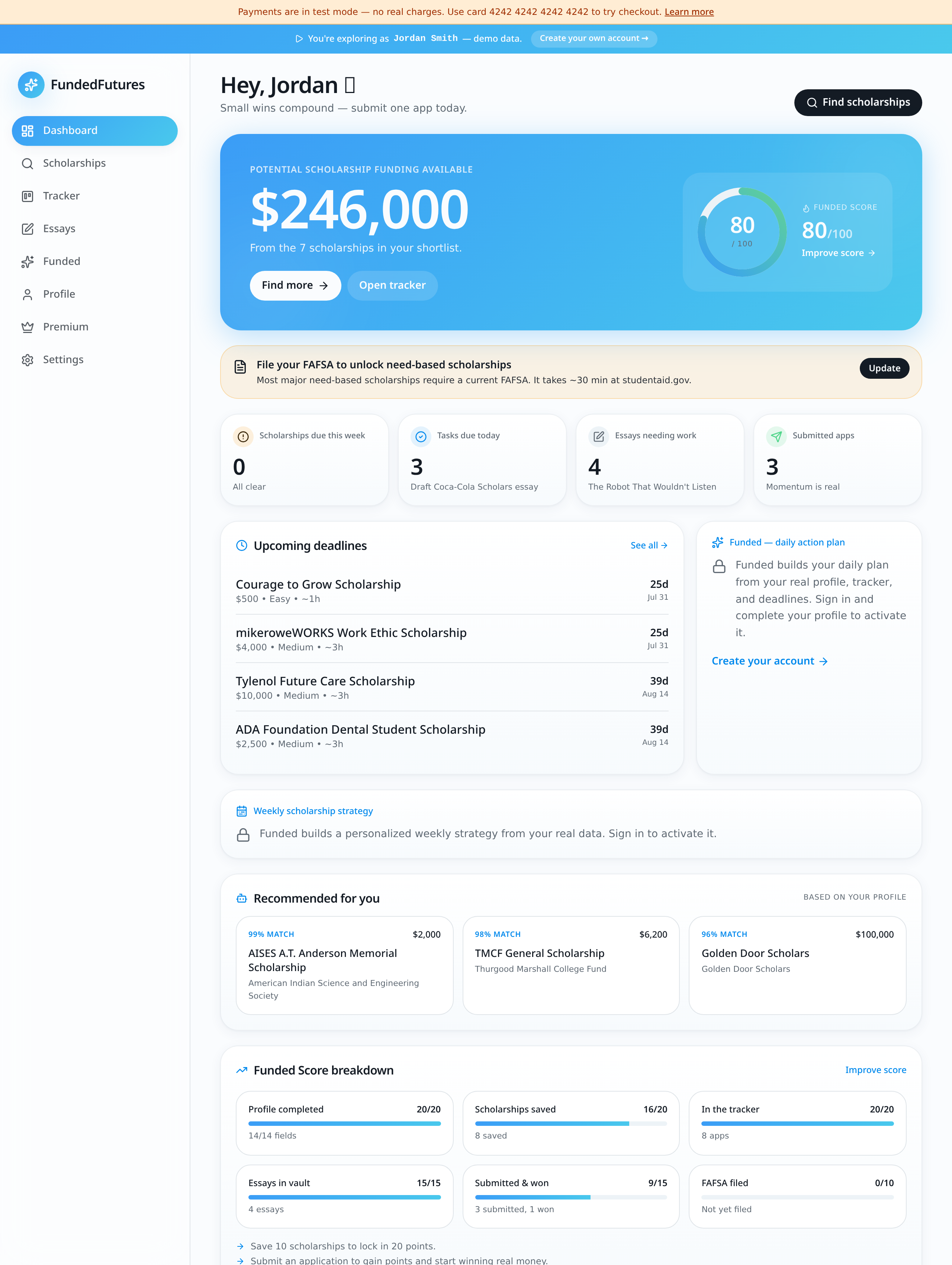 Dashboard screenshot